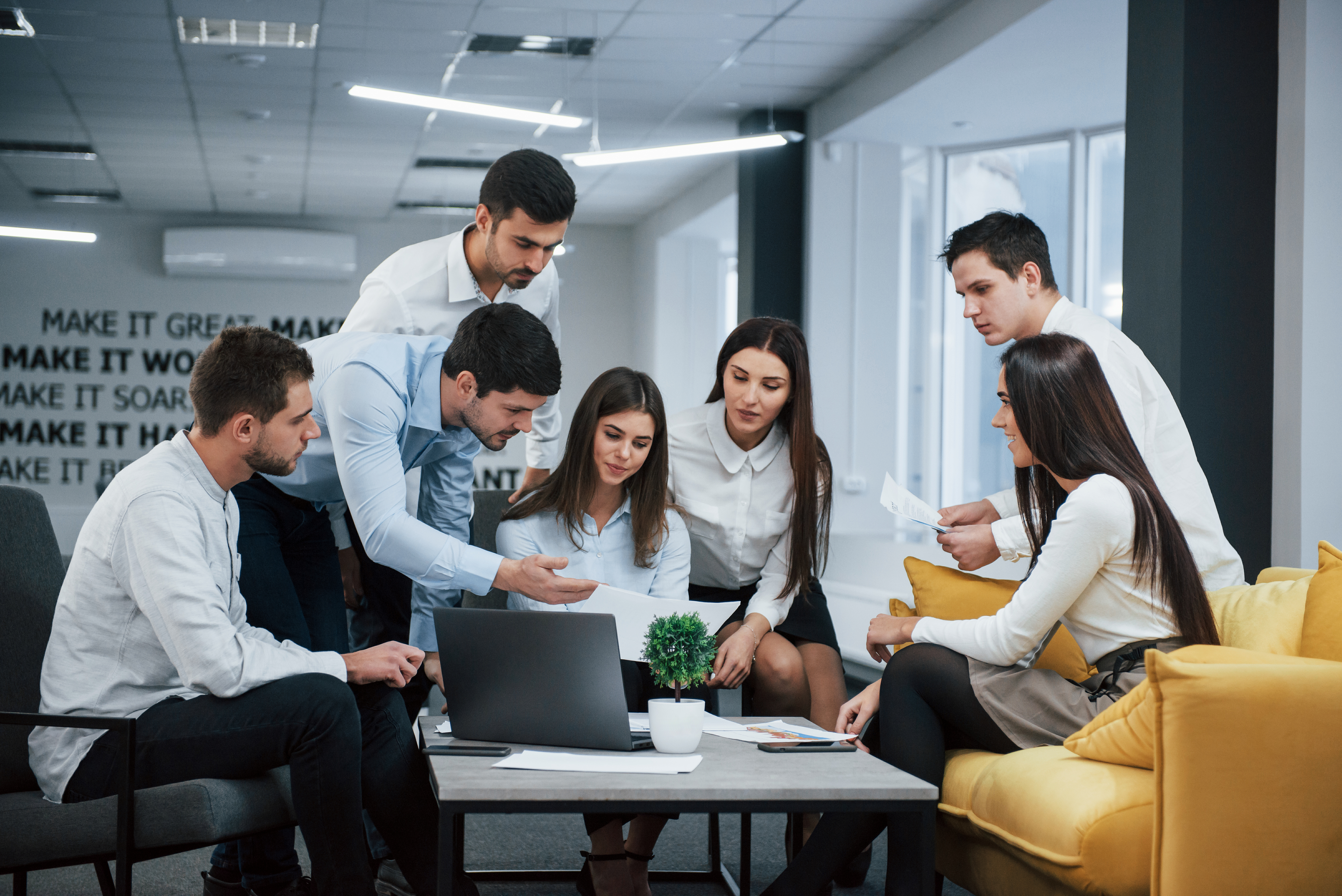 Our team working together